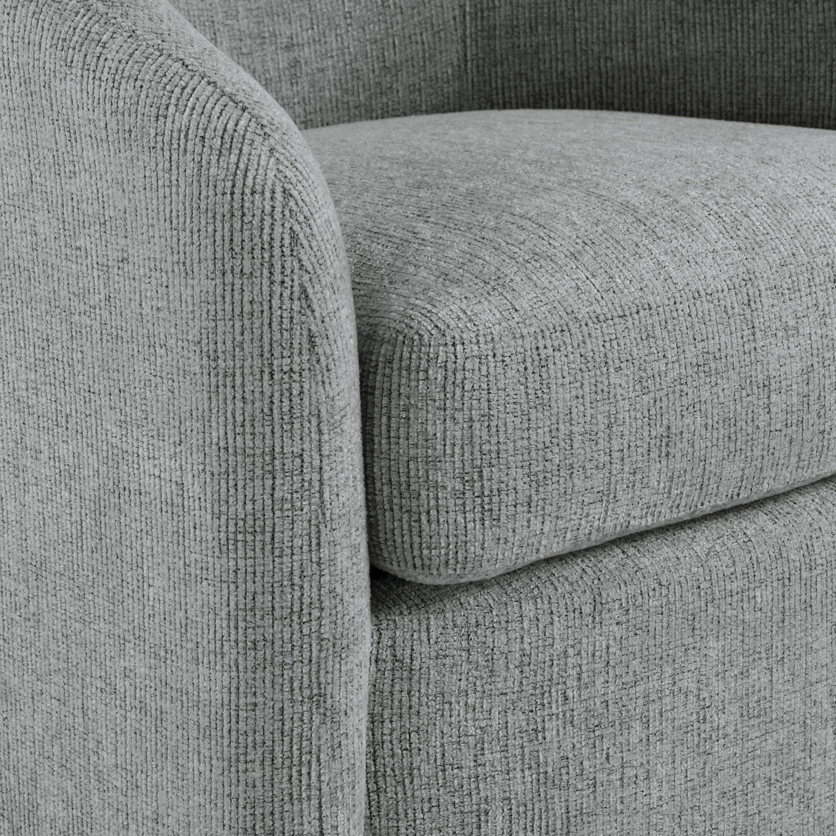 OSP Home Furnishings Bella Coastal Upholstered Barrel Swivel Chair, Dove Grey OSP Home Furnishings