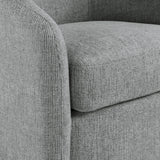 OSP Home Furnishings Bella Coastal Upholstered Barrel Swivel Chair, Dove Grey OSP Home Furnishings