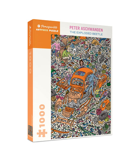 Pomegranate 1000-Piece Jigsaw Puzzle for Adults, Peter Aschwanden's The Exploded Beetle, Matte Finish, Snug Fit Pomegranate