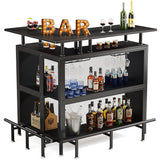 LITTLE TREE Home Bar Unit Mini Liquor Table Cabinet LITTLE TREE