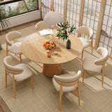 JCAJCA Kitchen Dining Chairs Set of 4 Modern Upholstered Leather Farmhouse Dining Room Chair with Metal Legs, Burlywood/Khaki JCAJCA