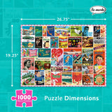 Re-Marks 1950s Pop Culture Puzzle, 1000-Piece Puzzle for All Ages, Family Jigsaw Puzzle Re-Marks
