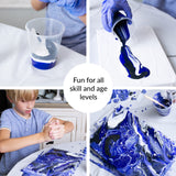 WA Portman 12-Pc Ready To Pour Acrylic Pouring Paint Supplies - 2oz/60ml Bottles of Acrylic Paint Sets for Adults and Kids for Canvas Painting W.A. Portman