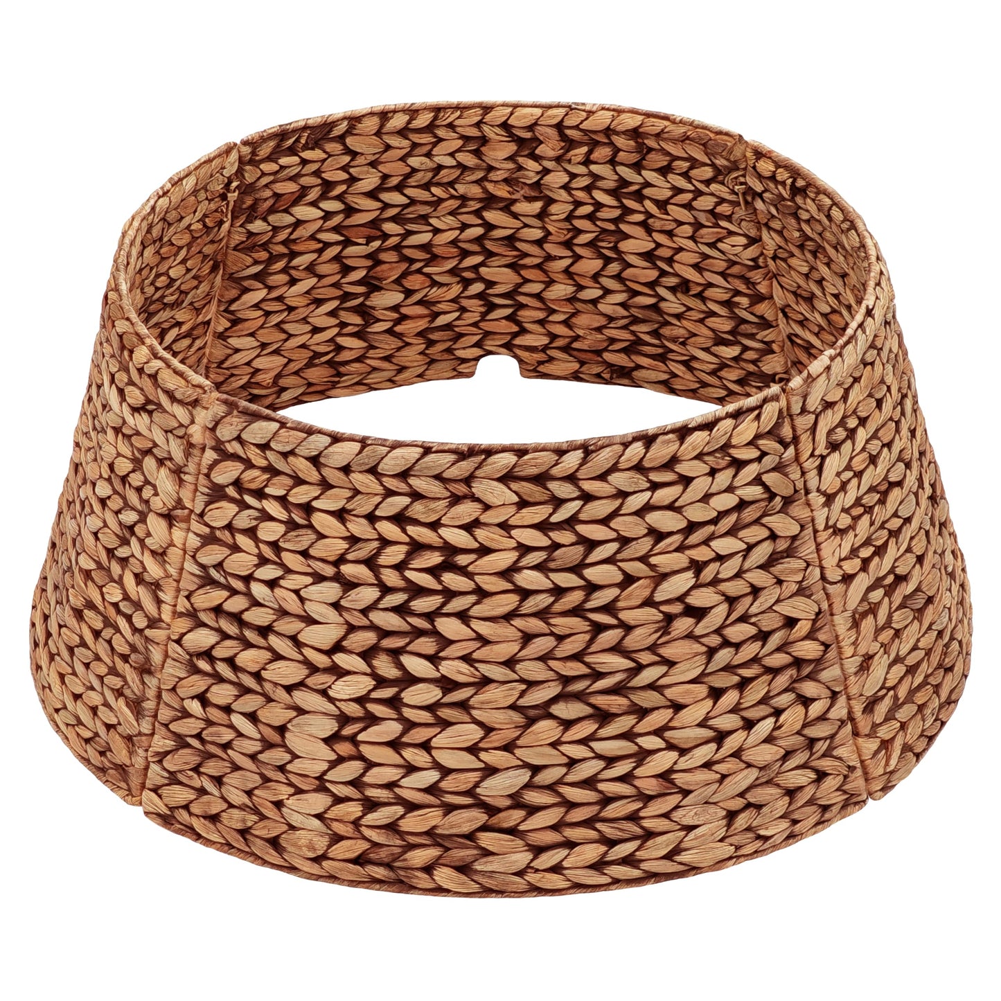 CENBOSS Christmas Tree Collar, Rattan Xmas Tree Collar for Artificial Trees, Woven Wicker Christmas Tree Skirt, Tree Stand Base Cover, Tree Basket Base Box, Christmas Tree Ring (Brown Wash, 24 inch)