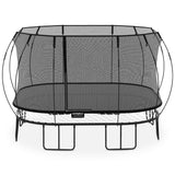 Springfree Square Outdoor Backyard Trampoline w/Safety Flexi Net Enclosure & Soft Edge Mat - Springless Recreational and Fitness Trampolines for Kids, Adult and Family Jumping Springfree