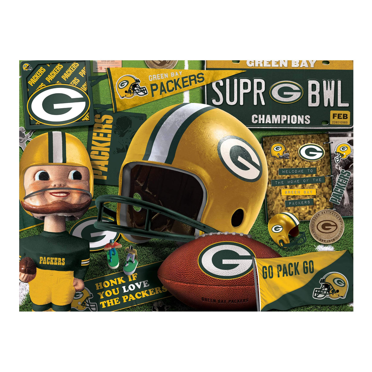 YouTheFan NFL Green Bay Packers Retro Series Puzzle - 500 Pieces YouTheFan