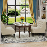 Tongli 50" Small Modern Loveseat Settee Sofa Linen Fabric 2-Seat Sofa Couch Tufted Love Seat Dining Bench with Back Upholstered Banquette Sofas for Living Room Bedroom Small Space Entryway Tongli