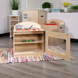 EMMA + OLIVER Children's Wooden Kitchen Stove with Turnable Knobs for Commercial or Home Use EMMA + OLIVER