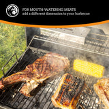 Mountain Grillers Smoker Box for Wood Chips Use a Gas or Charcoal BBQ Grill and Still Get That Delicious Smoky Barbecue Flavored Grilled Meat Hinged Lid for Easy Access polished finish stainless steel MOUNTAIN GRILLERS