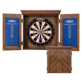 American Legend Charleston Solid Wood Bristle Dartboard Cabinet Set - Includes 18” dartboard and 6 steel tip darts American Legend