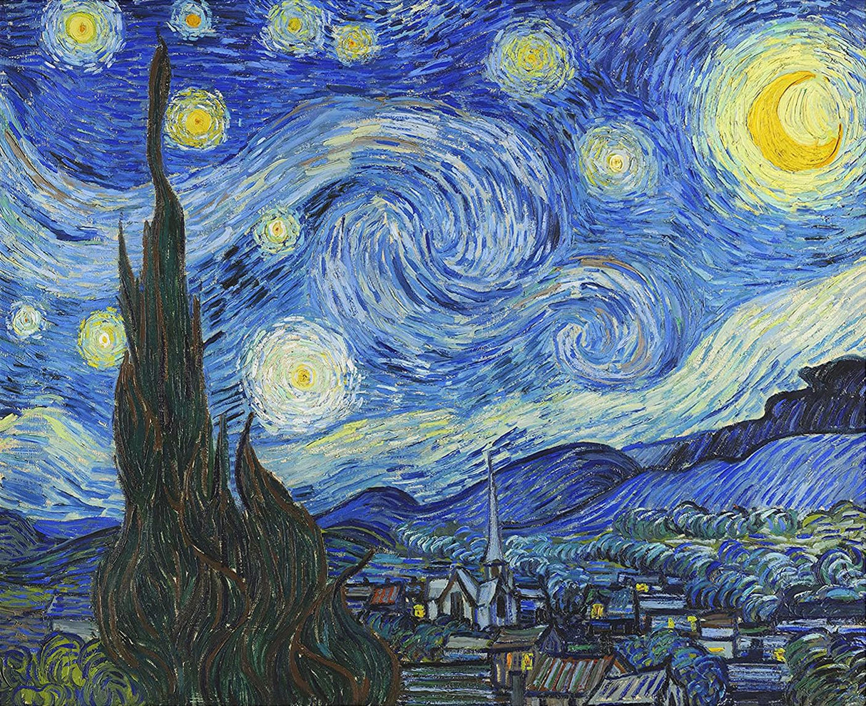 VeGuude Diamond Painting Kits for Adults, Van Gogh Starry Night Diamond Art for Beginner DIY Round 5D Paint with Diamonds Pictures Gem Full Drill Diamond Dots for Home Wall Decor Gifts 12x16inch VeGuude
