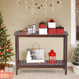 Mederlo Acacia Wood Console Table, Entryway Living Longs for Living Room, Indoor Outdoor Furniture Mederlo