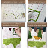 clberni Punch Needle Kit, Punch Needle Embroidery kit, Crafts for Adults, Matching 16“Photo Frame Hanging on Wall as Home Décor (Forest with Photo Frame) clberni