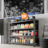 Anxxsu 3000LBS Storage Shelves, 48" W Heavy Duty Garage Shelving Unit, Adjustable Industrial Shelving, 4 Tier Metal Shelving for Garage, Supermarket, Warehouse, 48" W x 24" D x 70" H Anxxsu