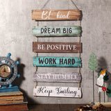 6 Pieces Rustic Wall Hanging Plaque Sign Inspirational Wall Art Farmhouse Wooden Door Signs Positive Plaque with Quotes Motivational Quote Decor for Office Bedroom Living Room(Retro Style) Blulu