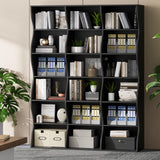 Gyfimoie 71" Triple Wide Bookshelf, 6 Tier Tall Bookcase with Storage, Large Book Shelves with 18 Open Display Shelves, Black Bookcase for Living Room, Study, Home Office, Library (Black) Gyfimoie
