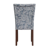 HomePop Classic Parsons Dining Chair -Denim Jacobean Print (Set of 2) HomePop
