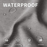 Easy-Going Linen Look Outdoor Curtains Waterproof Windproof Porch Curtains, Soft Thicken Outdoor Privacy Curtains for Patio, Gazebo, Grommet Top and Tab Bottom Drape, 2 Panels, 54x84 inch, Grey Easy-Going