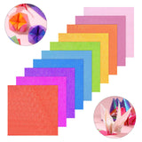 50pcs Iridescent Paper Square Shiny Folding Paper DIY Handcraft Paper Origami Paper,Colorful Paper for Paper Crane Paper Cuts (15cm, 10 Colors) Healifty