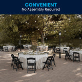 Flash Furniture Hercules™ Series Folding Chair - Black Resin – 1000LB Weight Capacity Comfortable Event Chair - Light Weight Folding Chair Flash Furniture