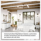 Prepac Dresser for Bedroom, Chest 5 Drawers, 18.5" D x 27.5" W x 43.5" H, Washed White Prepac