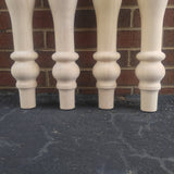 DESIGN 59 Unfinished Cottage Farmhouse Dining Table Legs- Set of 4 Turned Legs inc DESIGN 59