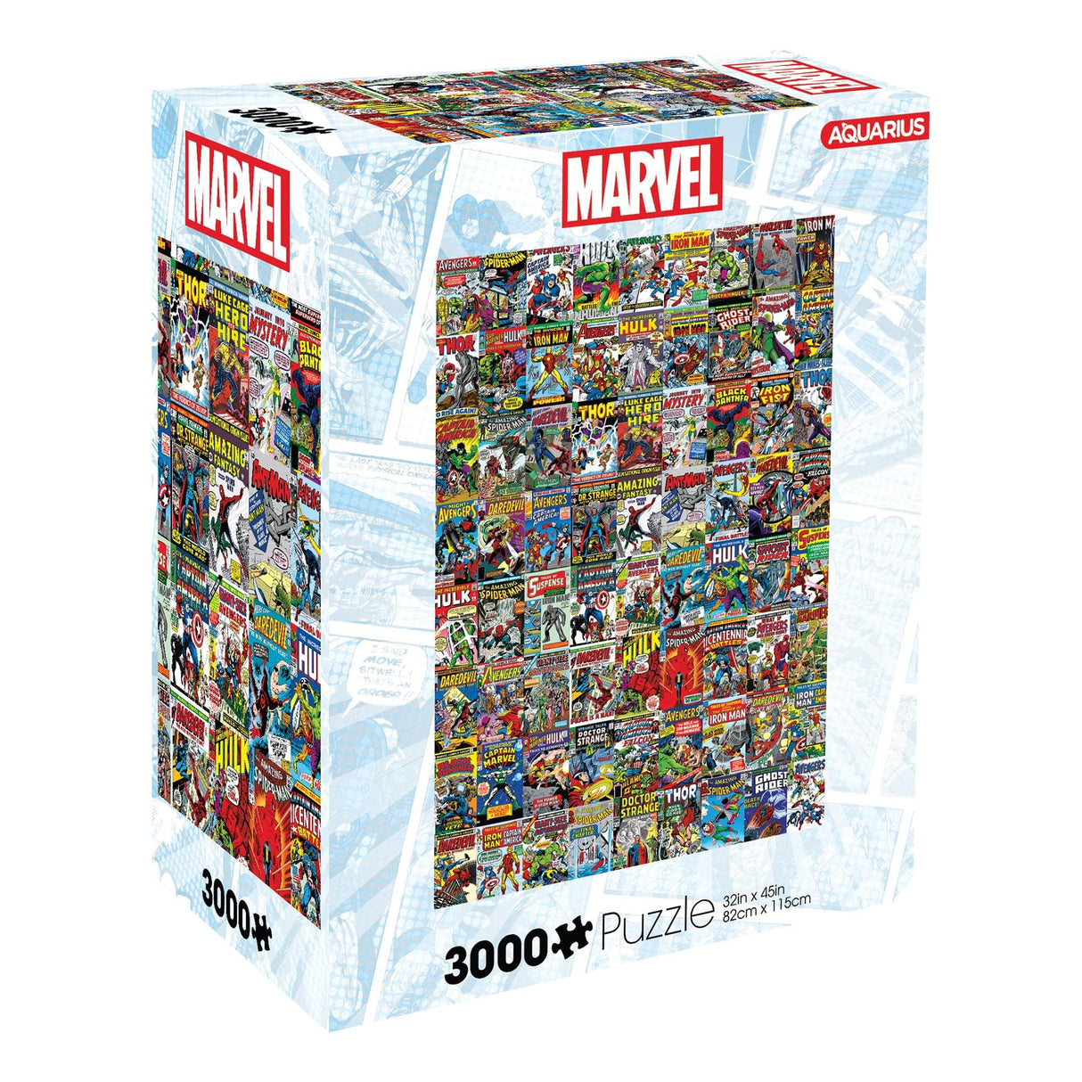 Marvel Comics Covers Superheroes 3000-Piece Jigsaw Puzzle for Kids and Adults | Brain Teaser, Educational Developmental Toys & Games, Building Kit Activities to Encourage Creative Play | 45 x 32 Inch Marvel