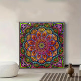 Diamond Paintings Kits for Beginners,Full Round Drill Diamond Arts Kits for Adults,Mandala Flower Paint by Diamond,5D DIY Diamond Painting Dot Gem Art, for Home Wall Decor 13.8x13.8 Inch GXGLLPZBY
