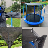 XATAMIO Trampoline Shade Cover,Outdoor Trampoline Cover 8ft 10ft 12ft 14ft 16ft Sun Protection Trampoline Sun Shade Cover,Easy to Install,for Backyard Playground (12FT 6 Poles) XATAMIO