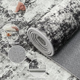 8x10 Area Rugs for Living Room: Abstract Washable Rug with Anti-Slip Backing Non-Shedding Stain-Resistant Soft Modern Large Carpet for Bedroom Dining Room Farmhouse Nursery Home Office Black Tosuoka