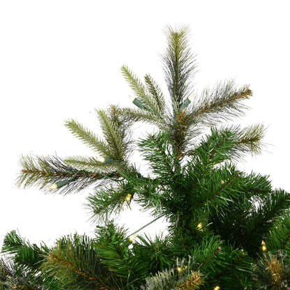 Vickerman 12' Cashmere Pine Artificial Christmas Tree - Warm White Dura-Lit® LED Lights - Faux Christmas Tree - Seasonal Indoor Home Decor - Realistic Christmas Tree