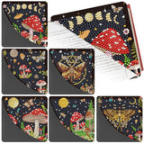 Sitsink Mystic Mushroom Diamond Art Bookmarks - 6 Pcs Corner Book Marks Diamond Painting Bookmarks Kit for Adults, Boho Moth Moon Phase Gem Art Rhinestone Craft Kit for Women Sitsink