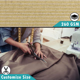 Royal Shade 8' W x 16' L Grey Pergola Sun Shade Canopy Replacement Cover, Commercial Grade 260 GSM Cloth for Outdoor Patio, includes Stainless Steel Weighted Rods (We Make Custom Size) Royal Shade