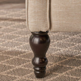 CHRISTOPHER KNIGHT HOME GDF Studio Elizabeth Tufted Fabric Recliner, Vintage Reclining Reading Armchair, Light Beige GDFStudio