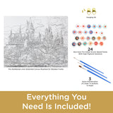 AQUARIUS Harry Potter Hogwarts Art by Numbers - 16 x 20 inches Harry Potter Themed Paint by Number for Adults & Kids - DIY Color by Number Paint Kit for Beginner - Officially Licensed AQUARIUS