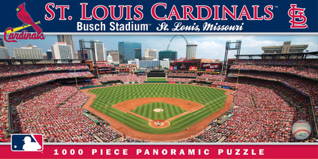 MasterPieces 1000 Piece Sports Jigsaw Puzzle - MLB St. Louis Cardinals Center View Panoramic - 13"x39" Masterpieces