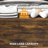 HOMCOM Storage Chest, Wooden Box with 2 Safety Hinges and Cut-out Handles, Modern Storage Trunk for Living Room, Entryway, 39.4" x 15.7" x 18.9", Rustic Brown HOMCOM