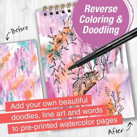 Faber-Castell Reverse Coloring & Doodling Book: Brights - Relaxing Adult Coloring Book for Anxiety, Reverse Coloring Book for Adults, Coloring Books for Adults Relaxation Faber-Castell