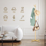 ZOZOE Metal Coat Rack Stand, Modern Coat Rack Freestanding with 8 Hooks, Coat Racks Easy to Assemble, Coat Tree Stand for Bags, Hats, Entryway, Office (Golden) ZOZOE