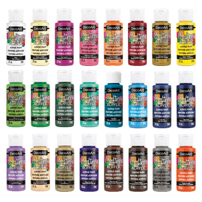 DecoArt Crafter’s Acrylic Paint Set, 24 (2 fl oz/59 ml) Assorted Matte Finish Colors, DIY Arts And Crafts Acrylic Paint, 48 Fl Oz(Pack of 1) - WoodArtSupply