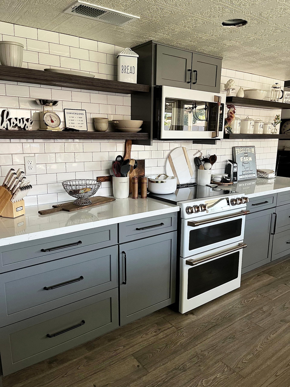 Joel's Antiques Floating Wall Shelf, Wood Decor & Long Shelf for Fireplace Mantel, Bookshelf, Bedroom, & Farmhouse - Wall-Mounted Rustic Stand, Wooden Hanging Display - Black, 72" x 10" x 2" joelsantiques