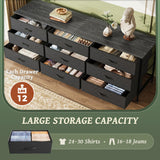 Huuger 63 Inch Dresser for Bedroom, Dresser for Closet with 9 Drawers, Large TV Stand for 55, 65, 70 Inch TV, Entertainment Center with Storage, Wide Long Chest of Drawers, Black Huuger