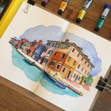 Strathmore 500 Series Watercolor Travel Journal, Cold Press, 5" x 8", 20 pages, White Strathmore