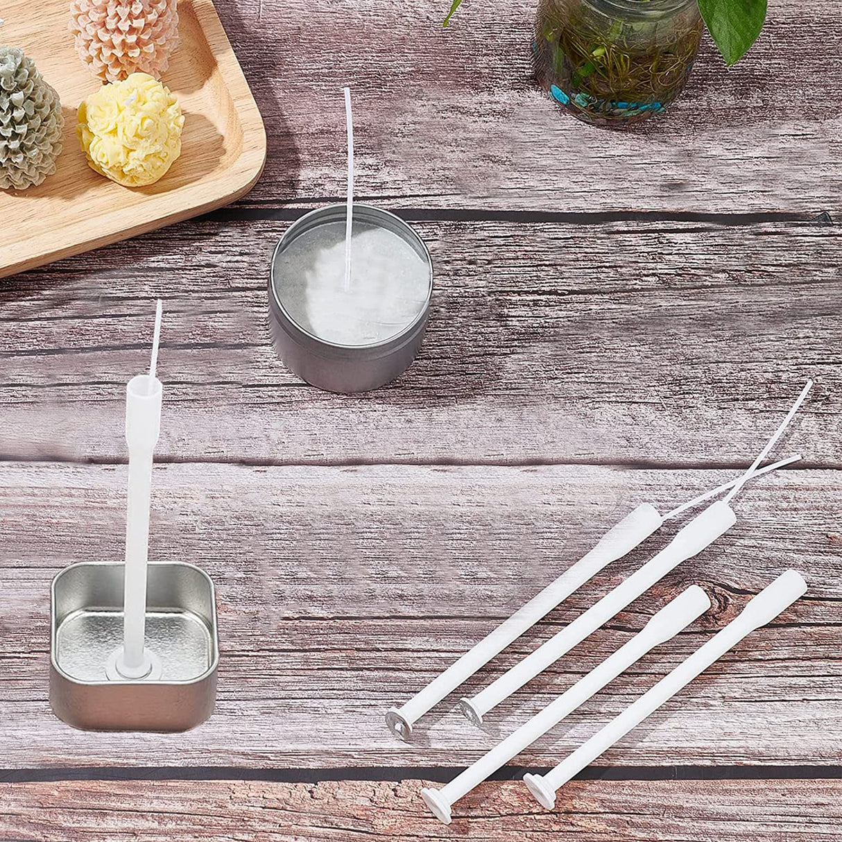 15 Pcs Candle Wick Placing Tube Candle Wick Centering Placement Booster Tools for DIY Candle Making ANTUNIHOD