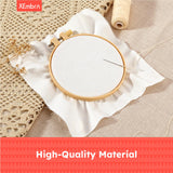 XEmbro 12 PCS White Embroidery Fabric, Pre-Cut Natural Cotton Embroidery Cloth Fabric, 4 Sizes Embroidery Cloth Squares for Embroidery Garment Craft (5.9 to 11.8inch) XEmbro