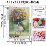 Shouruihua Diamond Painting Kits for Adults, Fairy & Flowers Diamond Art Kit for Adults Beginner, DIY Full Drill Diamond Dots Paintings with Gem Art and Crafts for Adult Home Decor 15.7x11.8 in Shouruihua