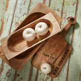Mud Pie DOUGH BOWL SET, Brown, small 5" x 20" x 8" | large 5" x 24" x 10 1/2" Mud Pie