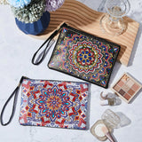 Geyoga 2 Pieces DIY Diamond Painting Purses 5D DIY Diamond Painting Handbag Diamond Art Wristlet Clutch Bag for Women Girls Art Craft Makeup Gift (Mandala) Geyoga