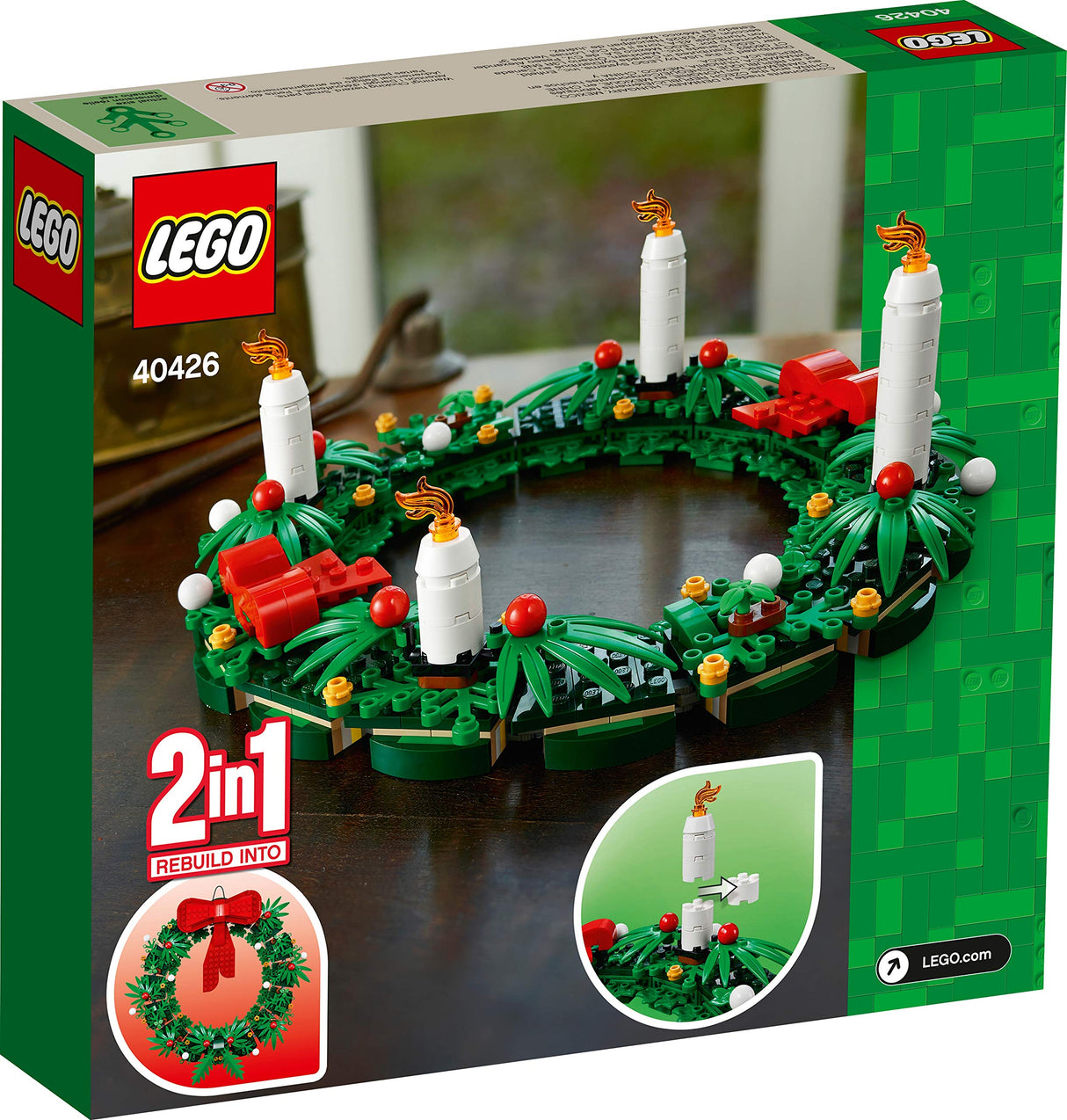 LEGO Iconic Christmas 2-in-1 Wreath with Big Red Bow and Advent 40426 LEGO