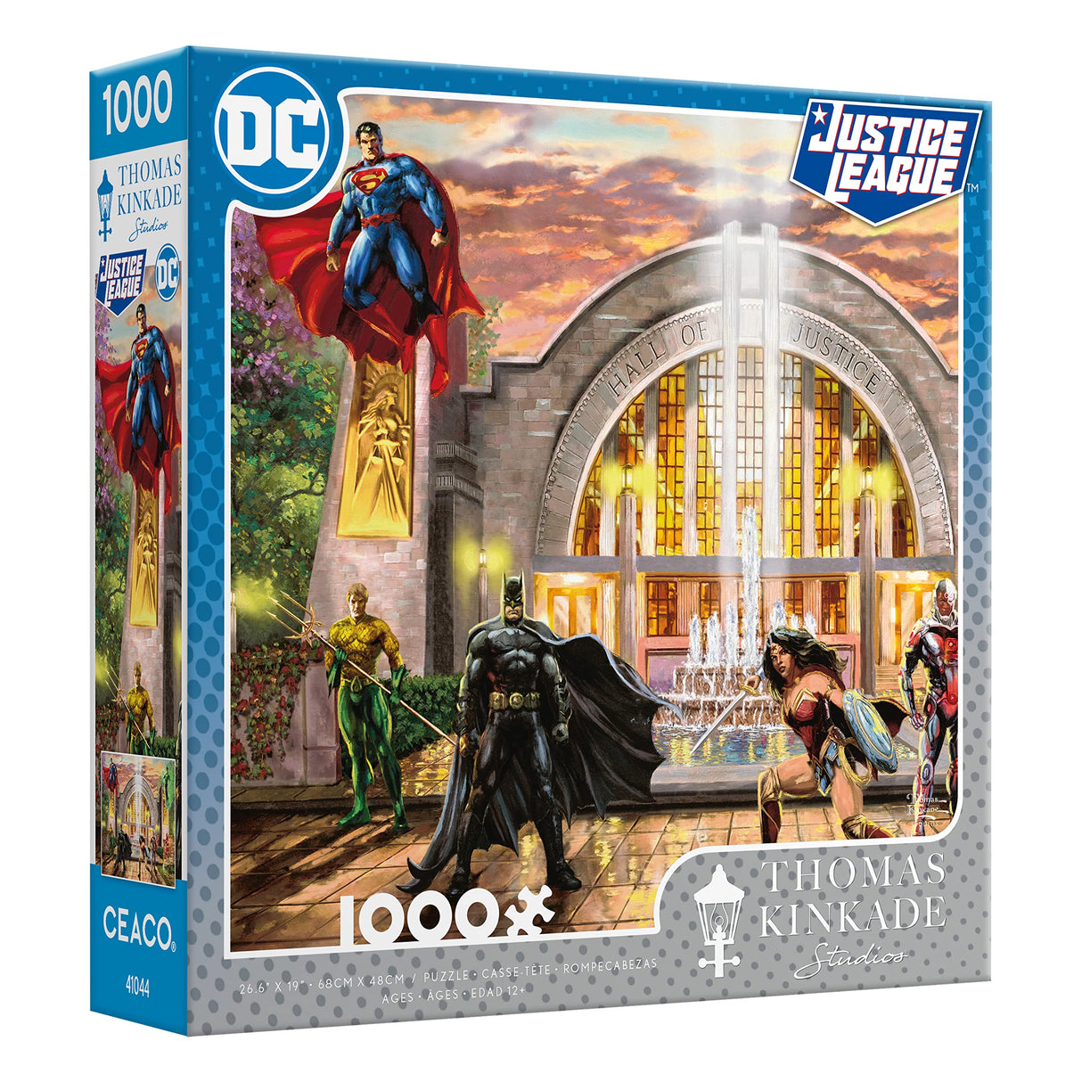 Ceaco - Thomas Kinkade - DC Comics - Hall of Justice - 1000 Piece Jigsaw Puzzle Ceaco